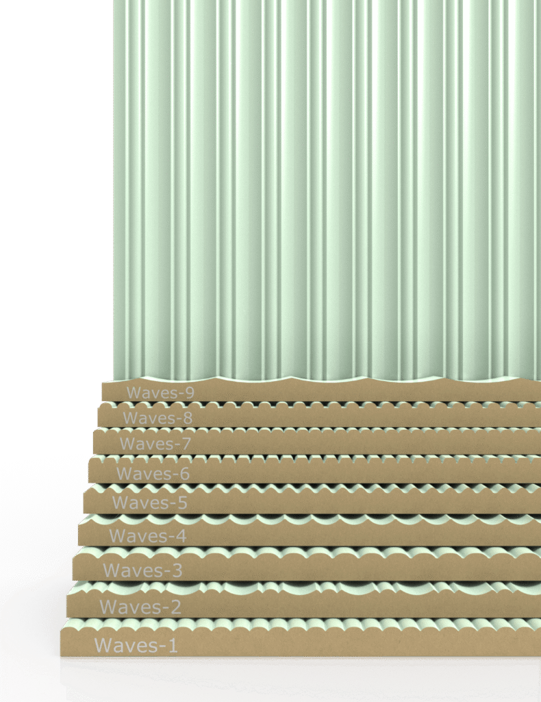 Фрезерованные МДФ фасады,. Рифленые мебельные фасады "Волна"