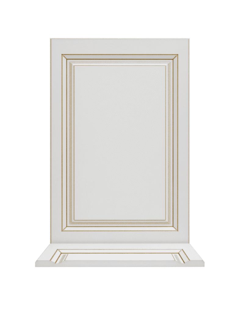 Royal-FK Зауженные стоевые, применяется в фасадах карго или бутылочницы. Сам ящик узкий и высокий. фасад белый крашенный с патиной под бронзу или золотую поталь